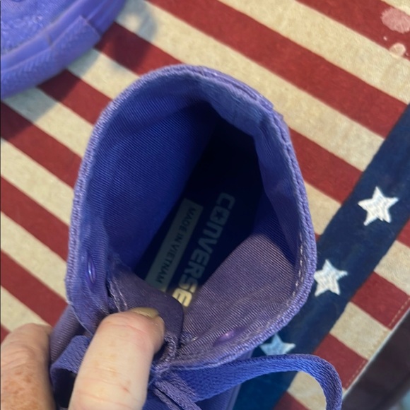 Converse All Star Purple Unisex High-Top Sneakers like new! Mens 6.5 Women’s 8.5 - Picture 4 of 5